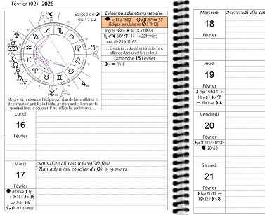 Extrait d'une page d'agenda